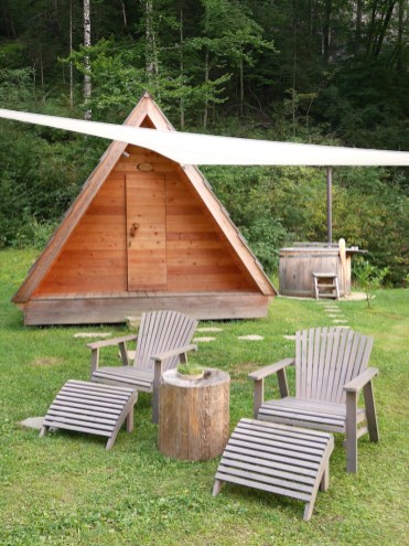 Cabane de glamping au lac de bled en slovénie