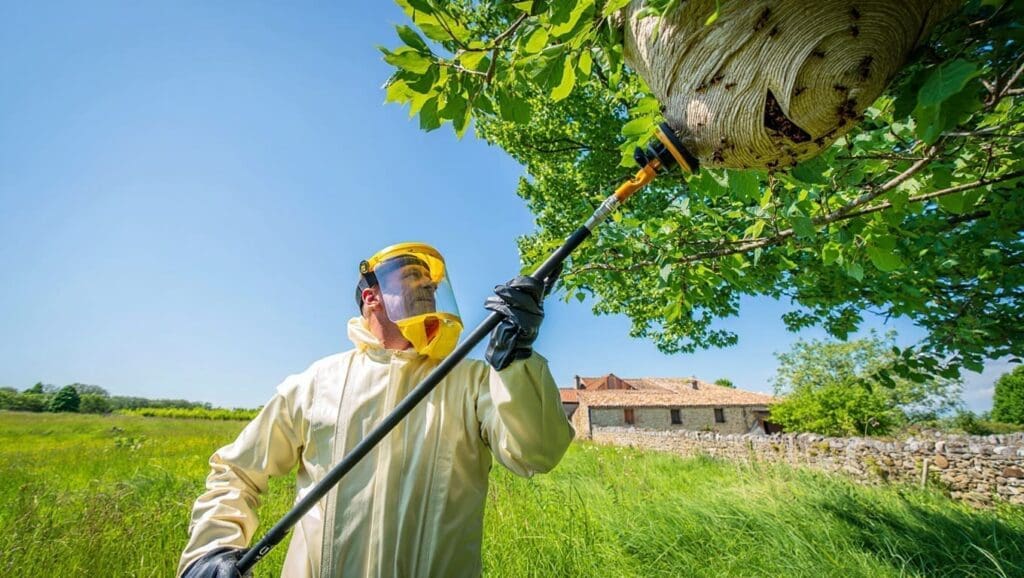 Frelon asiatique en Auvergne : reconnaître un nid, qui appeler, comment protéger son jardin