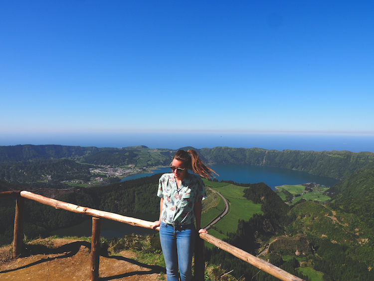 Açores Sao Miguel Sete Cidades Miradouro Boca do Inferno 
