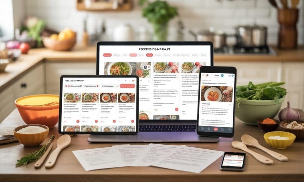 Comparatif des rubriques, formats et ressources de Recettes-de-Maria.fr pour tirer le meilleur parti du blog.