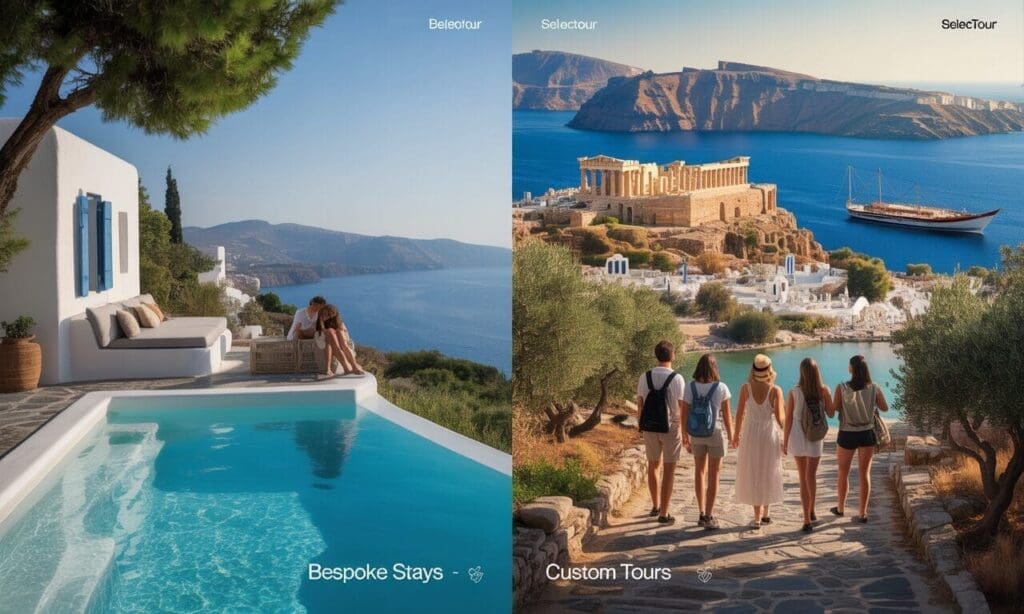 Comparatif séjours et circuits selectour Grèce pour un voyage sur mesure