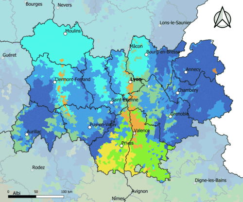 découvrez la carte détaillée de la région rhône-alpes auvergne pour 2025, incluant toutes les informations géographiques et les nouveautés administratives.